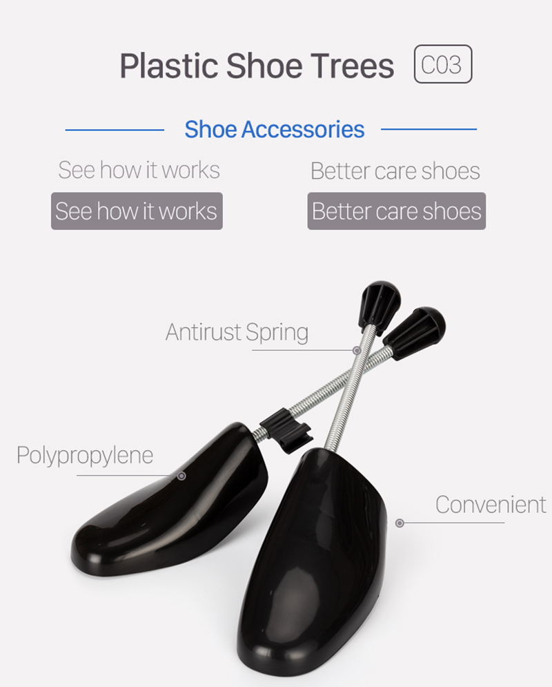 high quality plastic shoe tree with spring  5
