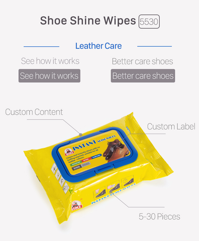 shoe instant shine wipes 6