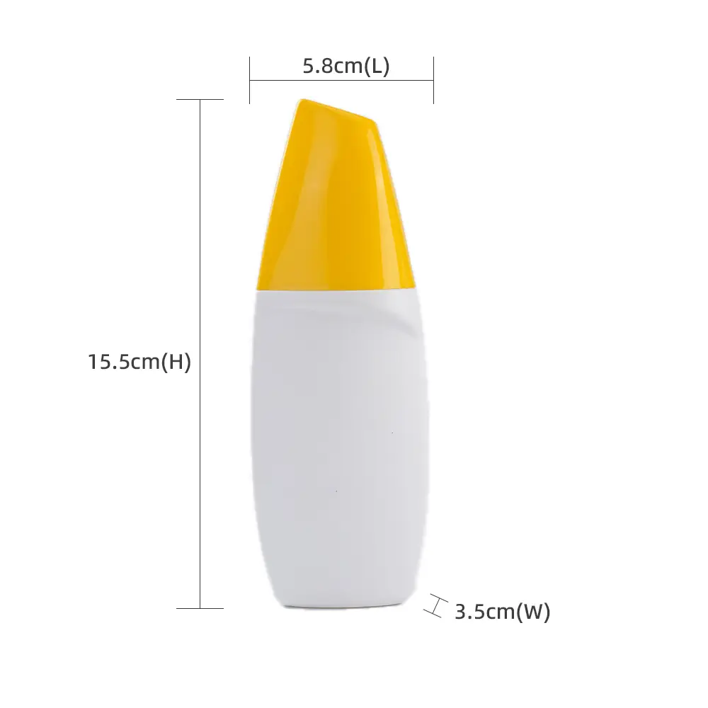 sample shoe liquid bottle container with specific dimensions