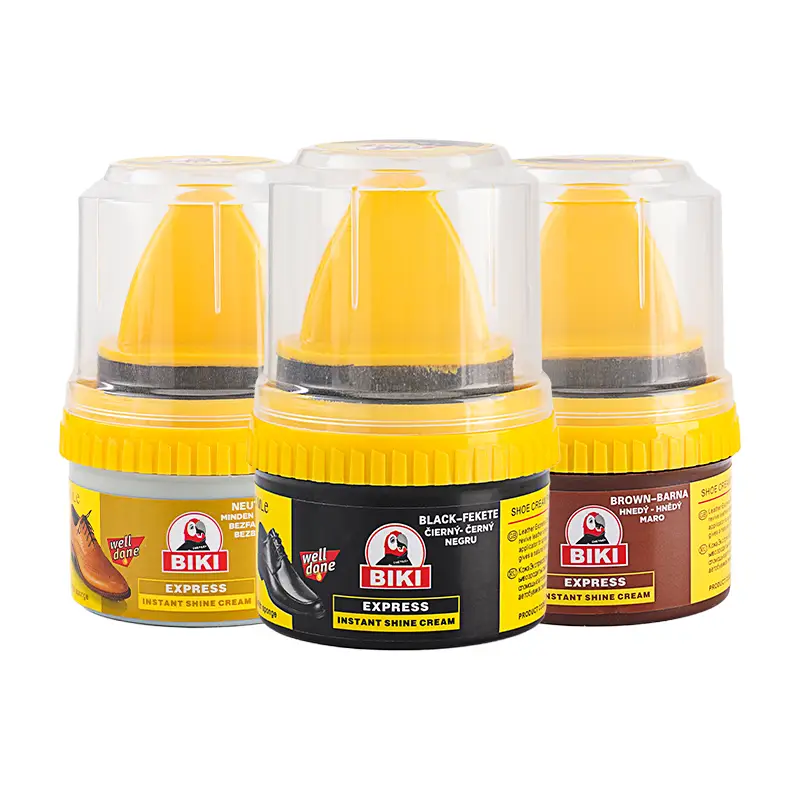 BIKI instant shoe creams with applicators