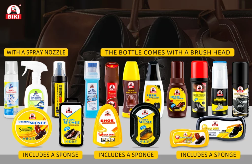Accessories included in biki's various cleaning and care products