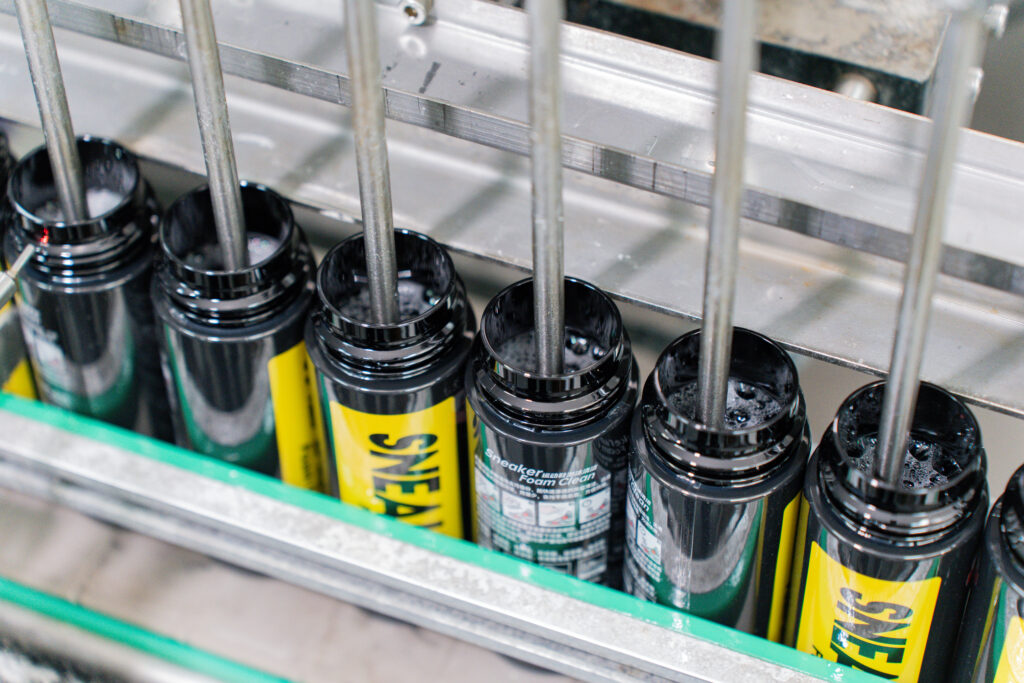 sneaker cleaning foam production line