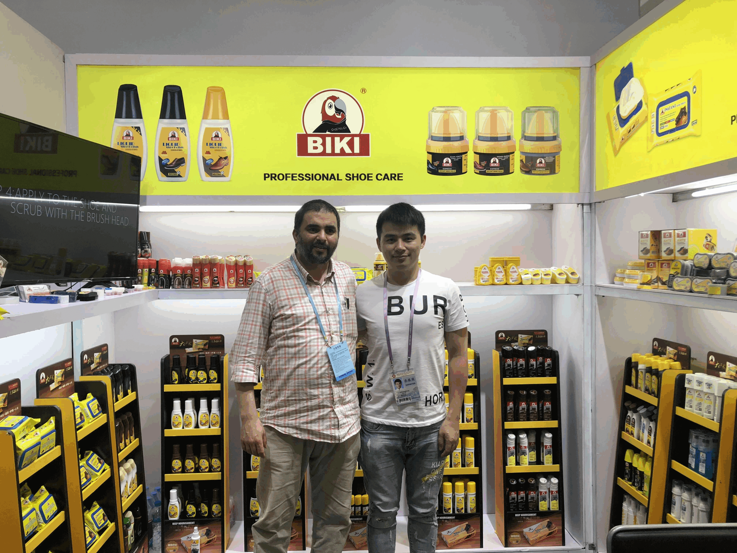 Biki Sneaker Care System and Household Cleaning Exhibition Booth with Diverse Products