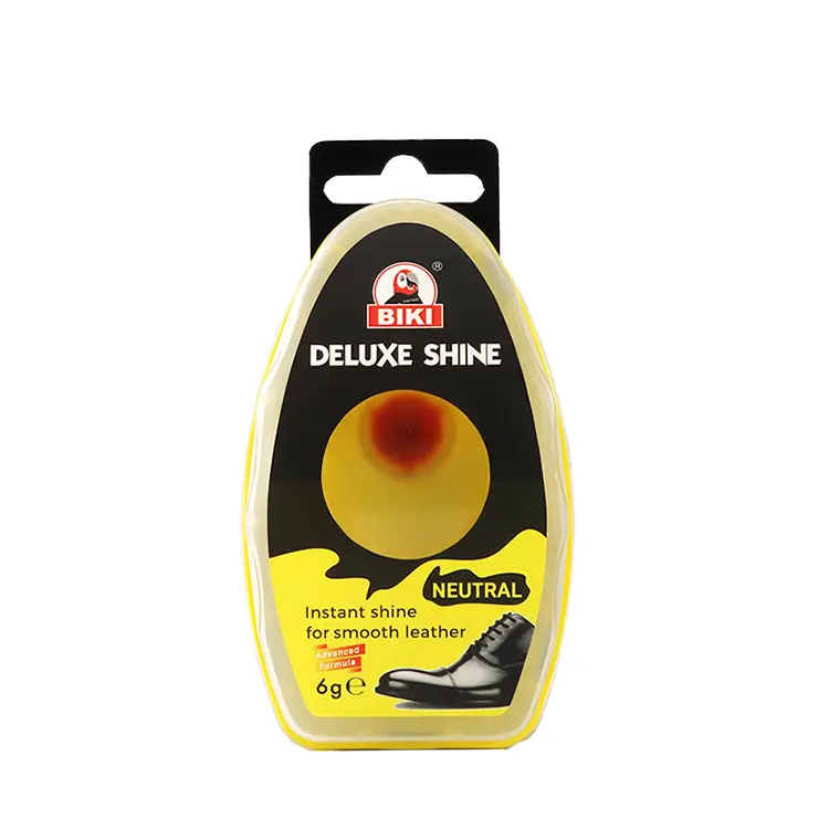 Biki Deluxe Shine Neutral Shoe Polish Sponge for Smooth Leather Instant Shine