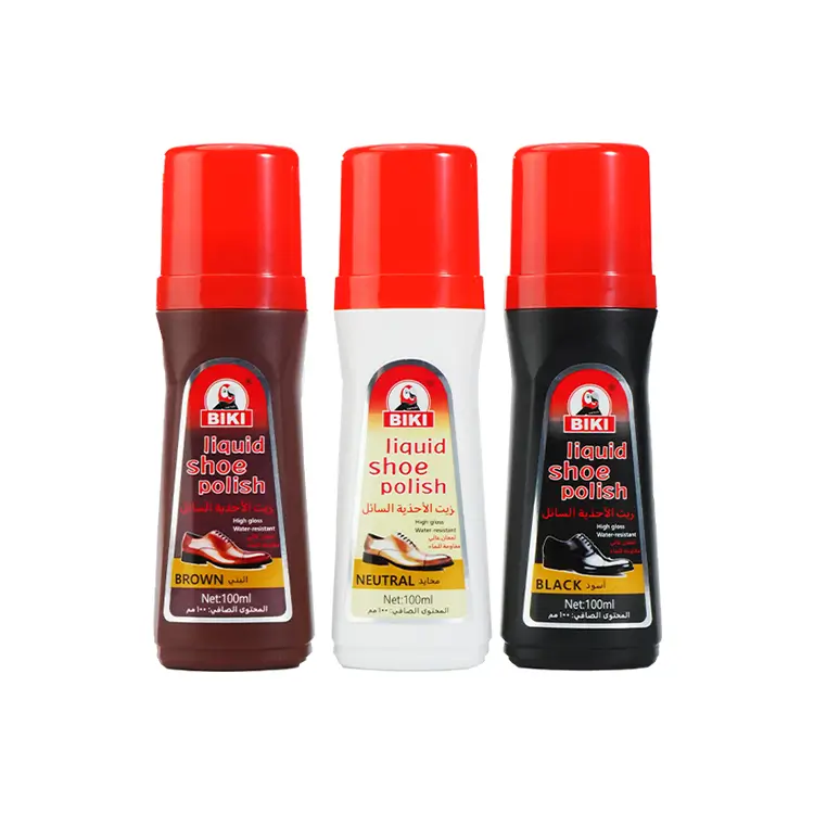 Biki Liquid Shoe Polish Collection – Brown, Neutral, Black Variants for Leather Shoes
