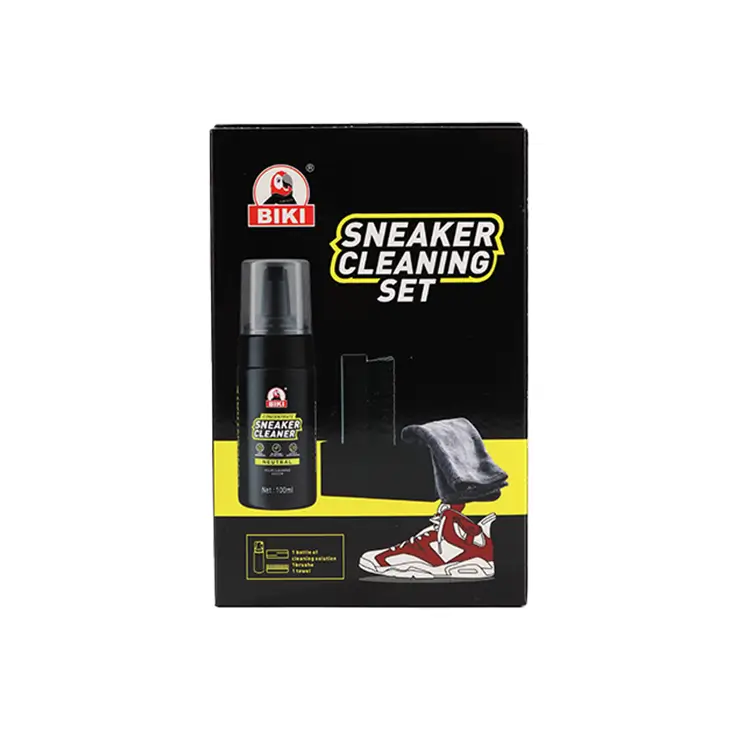 Front of Biki Sneaker Cleaning Set Box (Product Visuals)