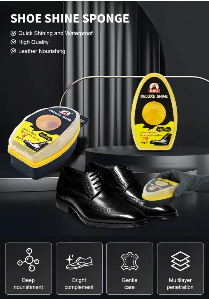 Biki Shoe Shine Sponge – Quick Shining, Waterproof, Leather Nourishing Features