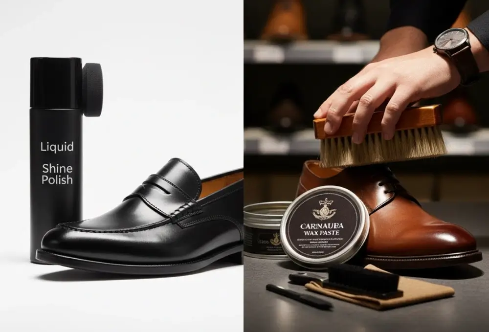 a comparison shot that clearly shows the two distinct product types: Liquid vs Wax Paste