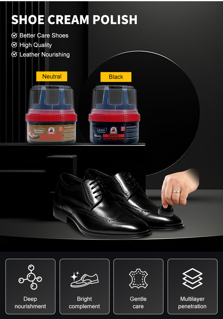 Biki BK3339 Shoe Cream Polish – Neutral & Black Variants, Deep Nourishment for Leather Shoes
