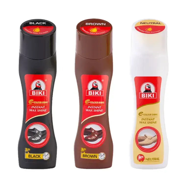 Biki BK8838 liquid shoe polish custom private label production from an established 20-year factory.