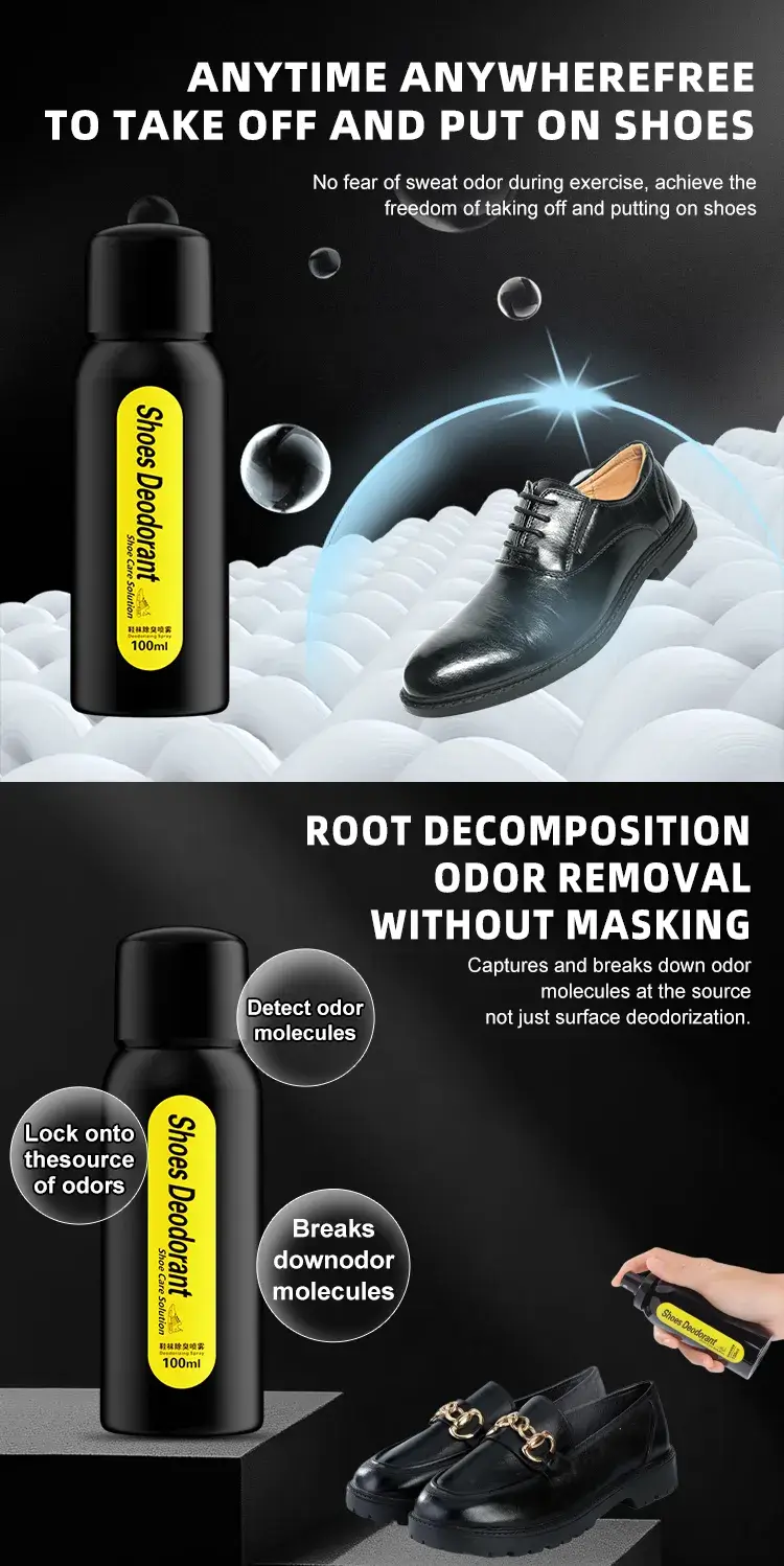 Highly effective active formula of BIKI TB787 sneaker deodorizer providing long-lasting confidence and sweat-odor protection for daily sports.